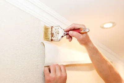 Pose de papier peint à Montoillot — revêtements muraux et toiles de verre